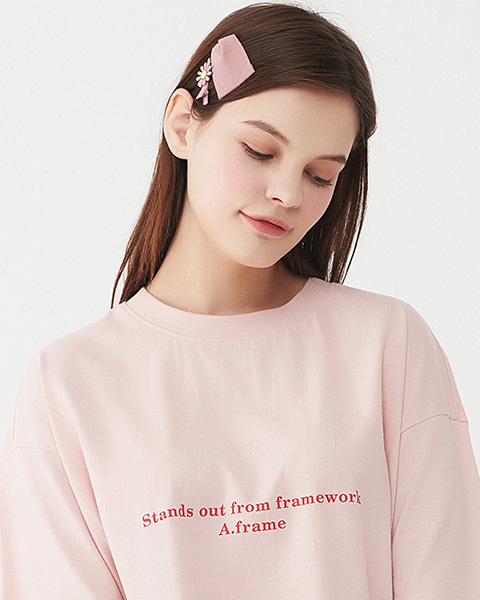 STAND OUT SLIT T-SHIRT (INDI PINK)